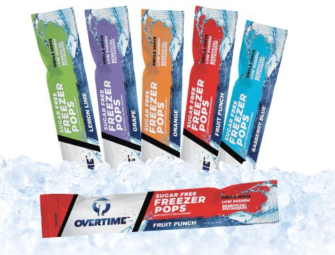OVERTIME Electrolyte Freezer Popsicles (Sugar Free)  |  150 - 3 oz Pops, 5 Assorted Flavors